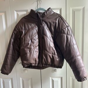 Ci Sono Chocolate Brown Outerwear
